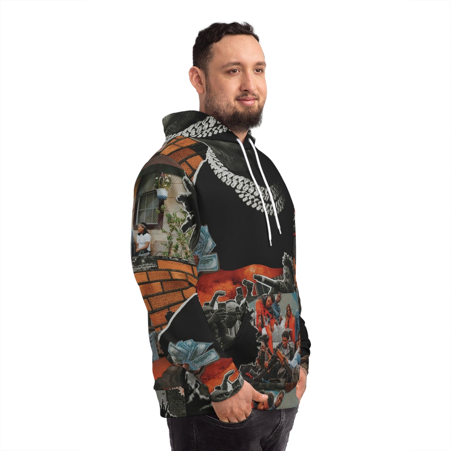 'NeverBrokeAgain' Custom design full print unisex hoodie